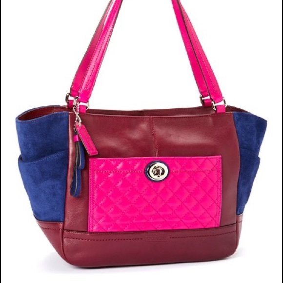 COACH F24693 PARK QUILTED COLORBLOCK CARRIE - Picture 12 of 15